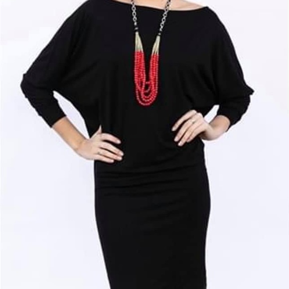 Evy’s Tree Ruth Dress classic black slouch dress XS 2/4 - Picture 2 of 4